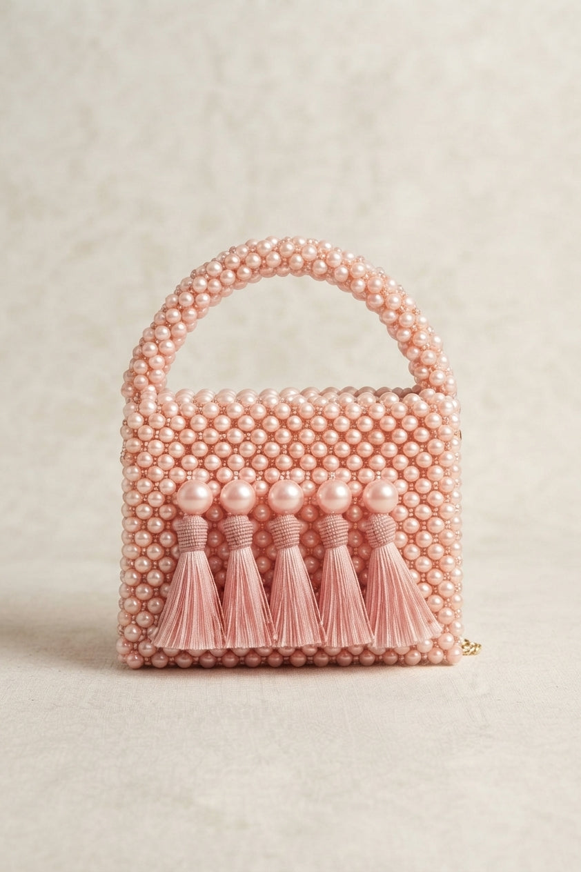 Ballerina pink pearl handbag