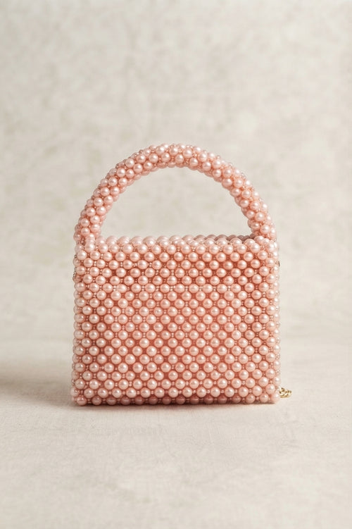 Ballerina pink pearl handbag